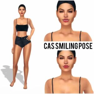 Sims 4 CAS Smiling Pose by Katverse