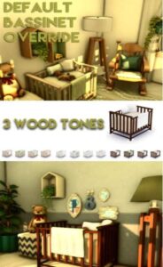 Sims 4 Wooden Crib CC by Awingedllama